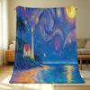 Starry Night Flannel Fleece Blanket Soft, Cozy, Warm & Lightweight, Perfect for Home, Couch Naps, Sleep, Christmas & Halloween