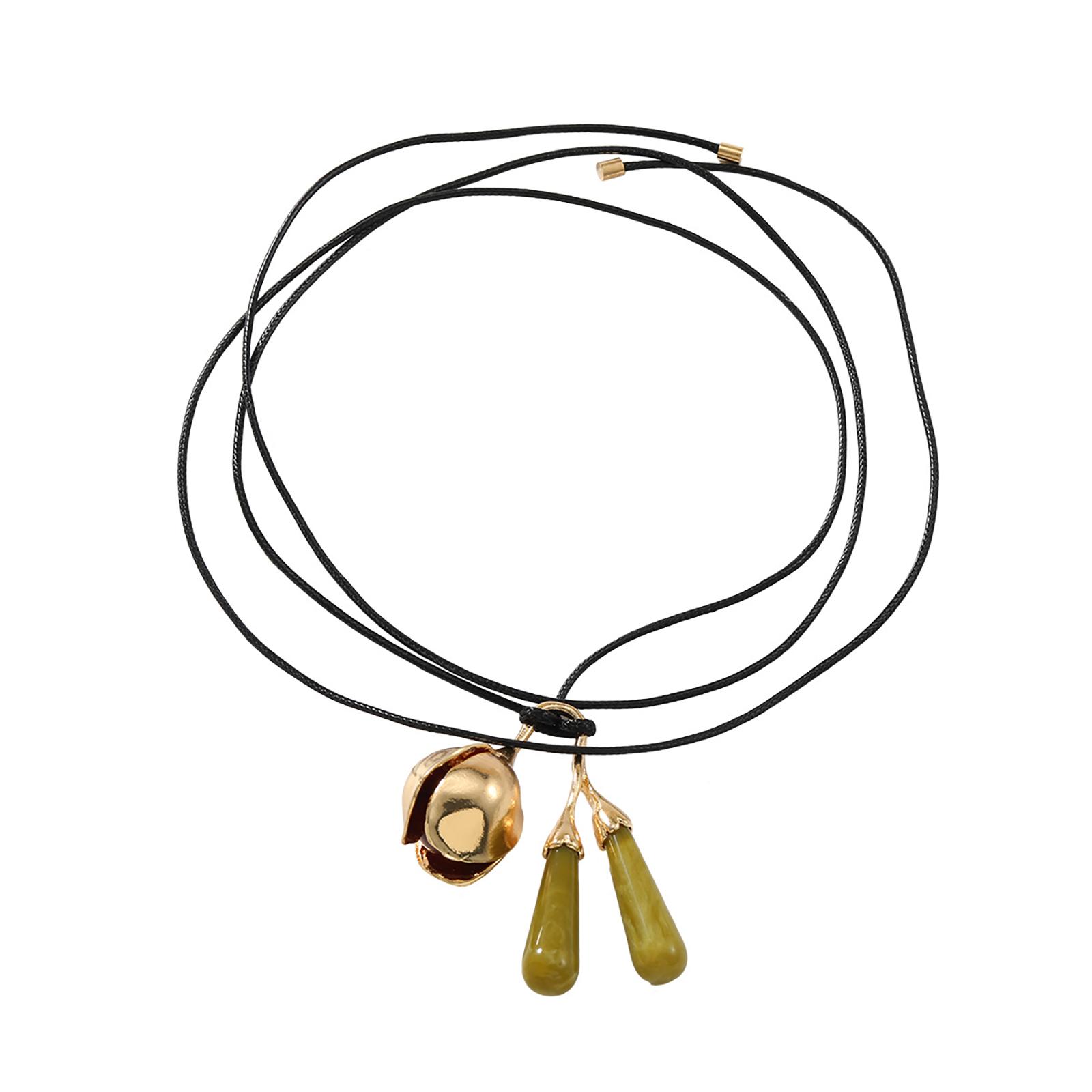 

Fashion Bell Pendant Necklace with Adjustable Lanyard Pendant Necklace Perfect for Expressing Individuality Daily Life золотой