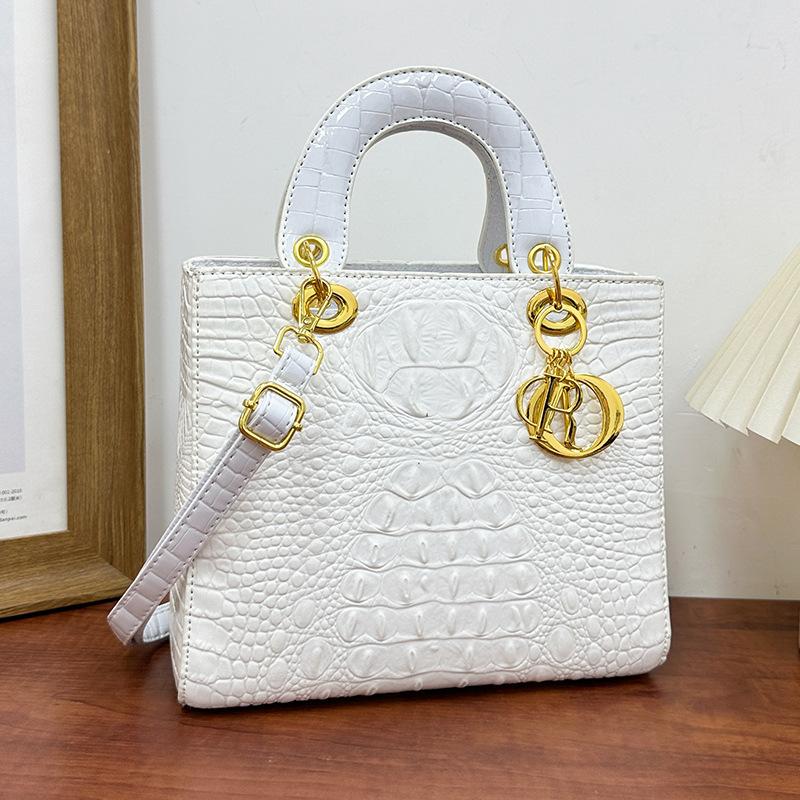 

Новая модная сумка с узором крокодила, портативная, на плечо, через плечо, женская сумка белый