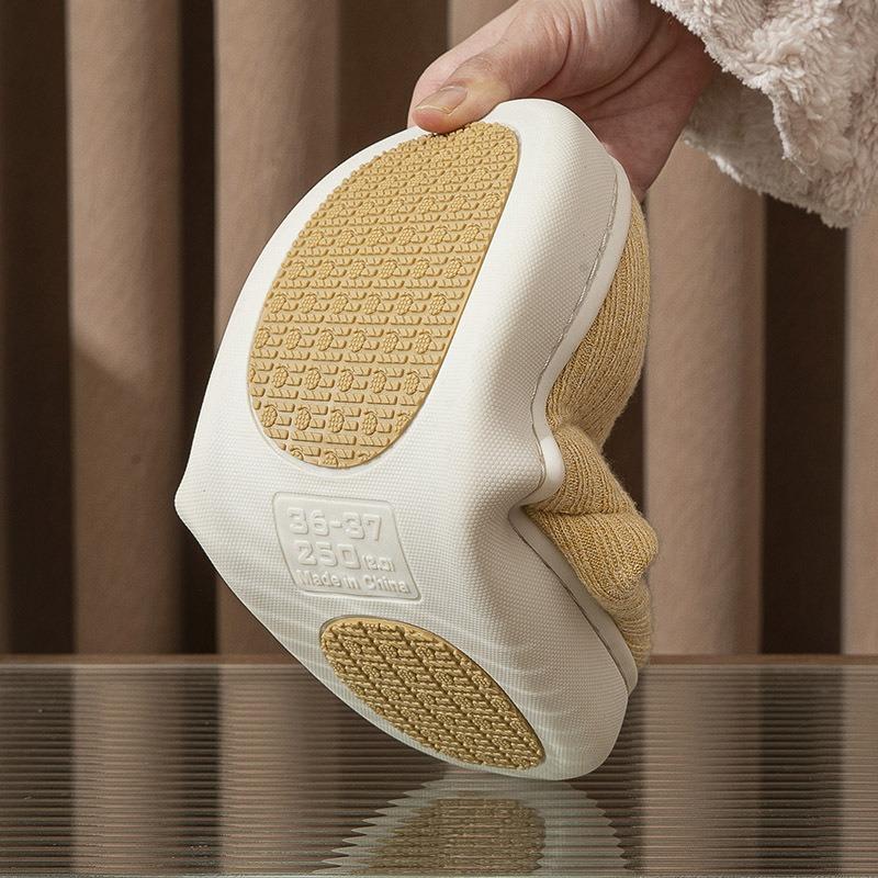 New Anti-slip Cotton Shoes for The Elderly, Indoor Fleece Warm Slippers