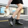Women's new rain Shoes Fashion anti slip rubber shoes Lightweight waterproof rain boots Solid color ladies work Boots Zapatos