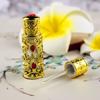 Style Antiqued Metal Cosmetic Container Perfume Bottles Essential Oil Bottles Refillable Bottles