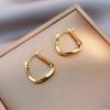 Elegant Earrings for Women In Autumn and Winter. Simple Ring-shaped Earrings. Small and Unique Ear Hoops. High-end Square Ear Studs.