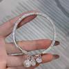 Chinese Style Antique Bell Bracelet, Peace & Joy Silver-Plated Open Bangle
