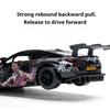 1:32 BMW M8 GTE 320I Car Model Toy Door Opened Sound Light Pull Back Alloy Body Rubber Tires Racing Cars Boy Collection Gift