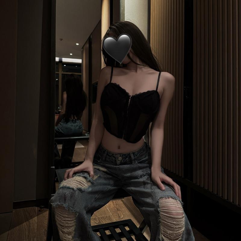 Sex Lingerie Spice Girls Black Suspender Vest Women's Fishbone Bust Waist Slim Wear Pure Lust