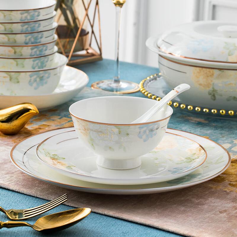 YiChen Ceramiczne Miski Stołowe w Stylu Europejskim Jingdezhen - Marzycielskie Kwiatowe