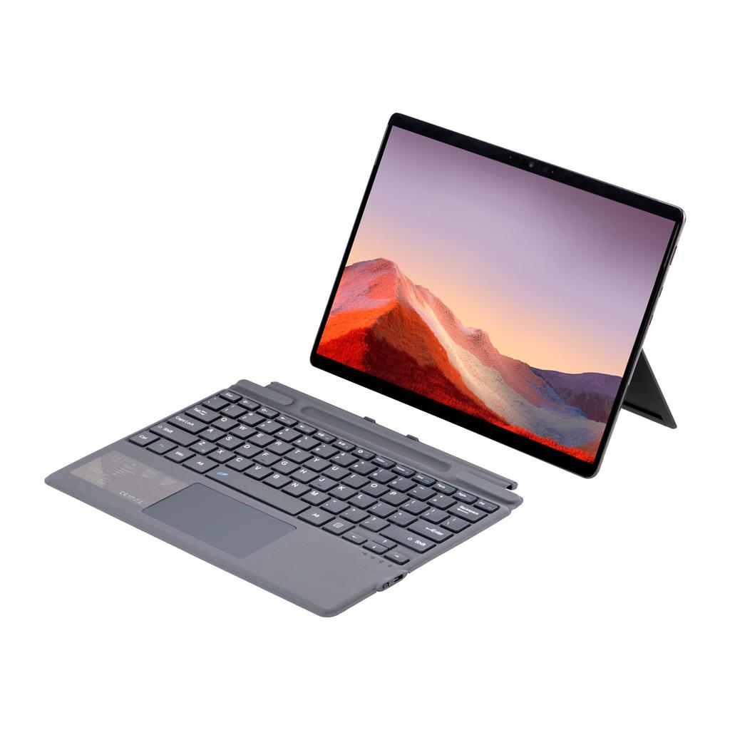 Type Cover for Microsoft Surface Pro or Portable Slim Wireless Keyboard with Touchpad Tablet Keyboard No 8, 9, 10, X, (Gray, Backlight)
