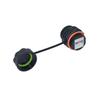 RJ45 Network Connector Ethernet Double Pass Head CAT6/CAT6A IP68 Waterproof Outdoor Panel Mounting Wire Extension Connector