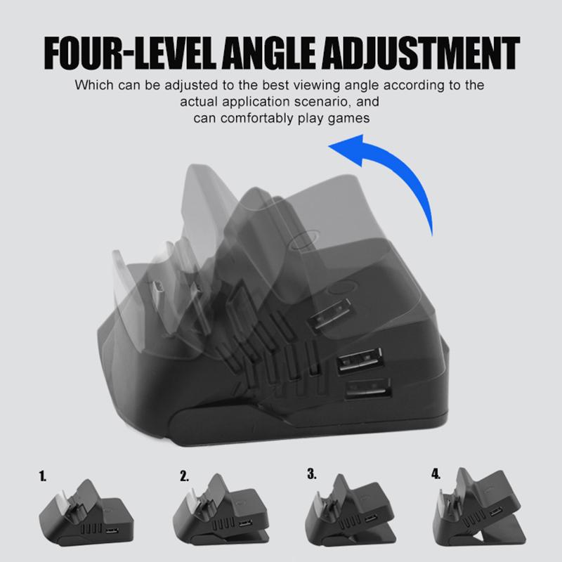 TOPWOLF HS-SW234 For Nintendo Switch/Switch Lite Projection Base USB Hub Charging Dock (1st Gen)