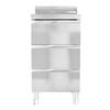 Commercial Kitchen Cabinet - vidaXL - Stainless Steel - 3 Drawers - Adjustable Feet - 10 Cm Backsplash