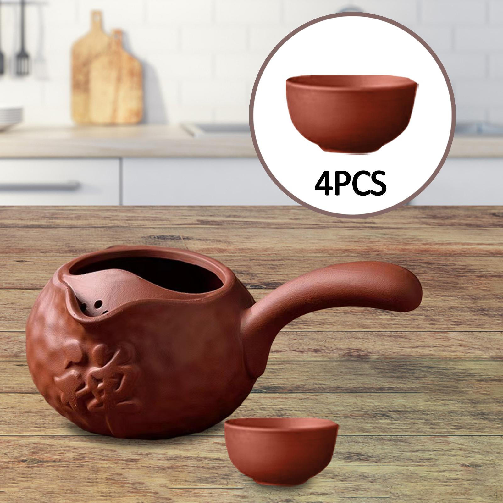 

Керамический чайник и чашки для кипячения воды, чайный горшок с вкладышами, чайник, чайник