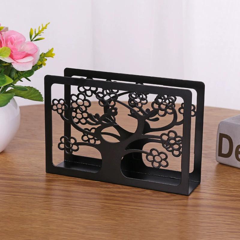 1Pc Elegant Iron Art Tissue Box Homestay Napkin Holder Kitchen Dining Tabletop Accessory For Home And Restaurant Use