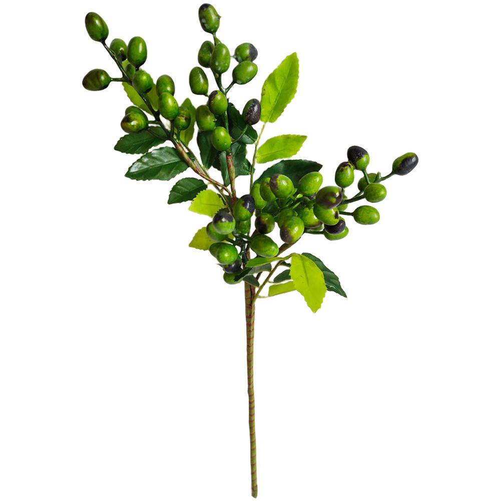 

Artificial Flowers Olive Branch For Christmas Purple,Green,Red,White Fake Olive Berry Branches Artificial Flowers зелёный