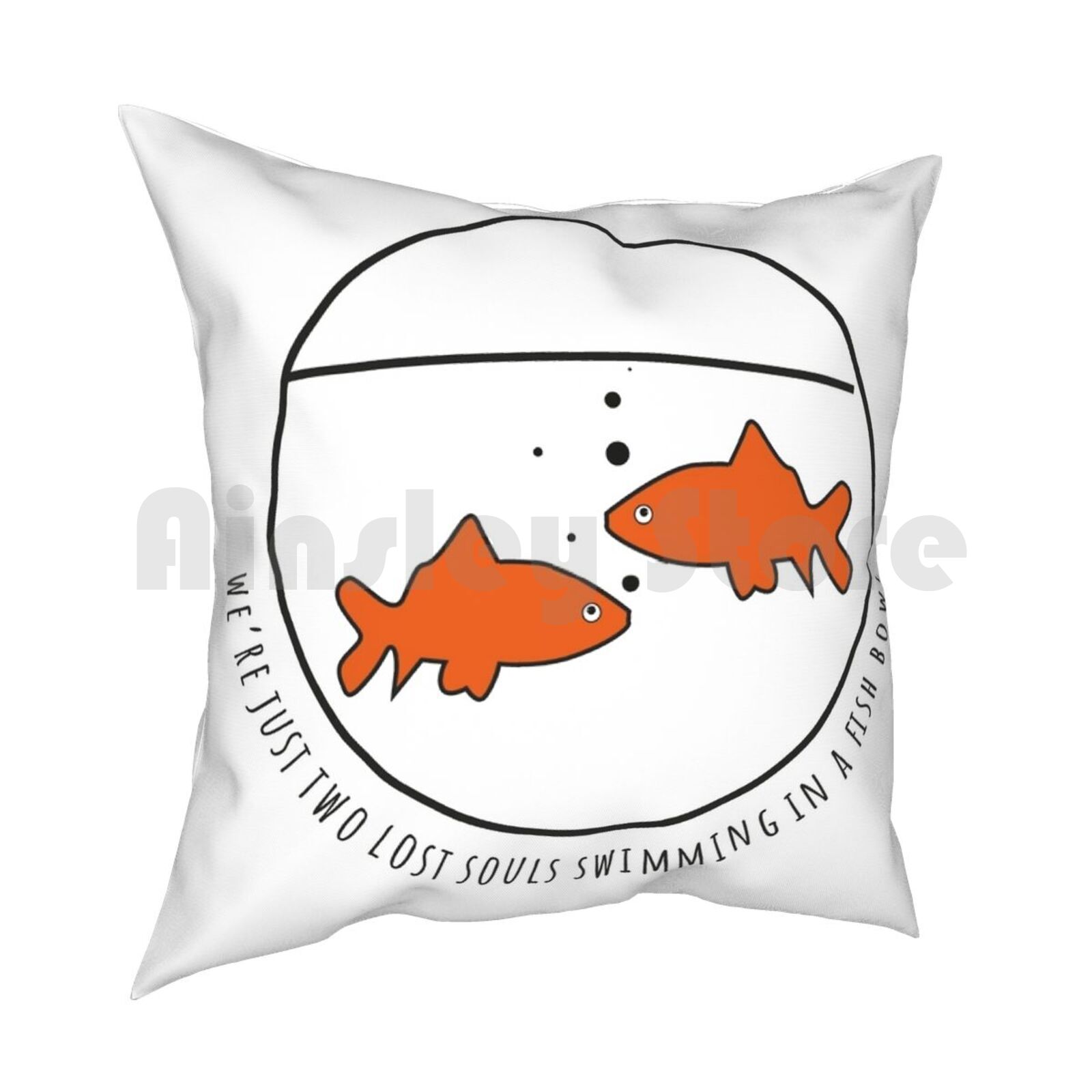 Two Lost Souls Pillow Case Printed Home Soft Throw Pillow Lyrics Two Lost Souls Two Lost Souls Swimming In A Fish Bowl 30cmx30cm