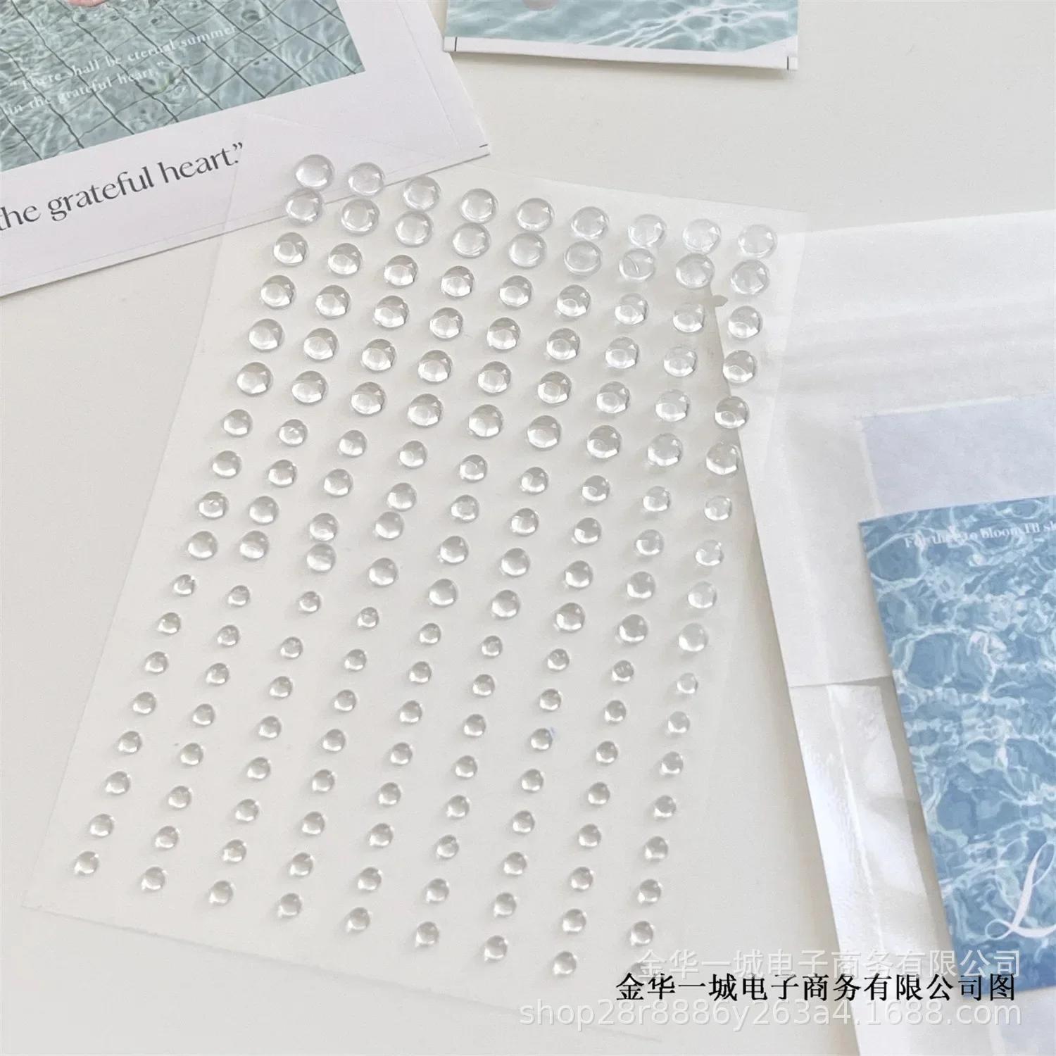 

162pcs Transparent Water Beads Stickers for Phone Case Scrapbook Journal Photocards DIY Decoration Material Patch Craft