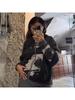 ERD Vintage Madonna Illustration Zipper Hoodie for Men