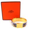 Great HERMES bracelet Location Enamel GM Fan pattern cloisonne bangle Women Used
