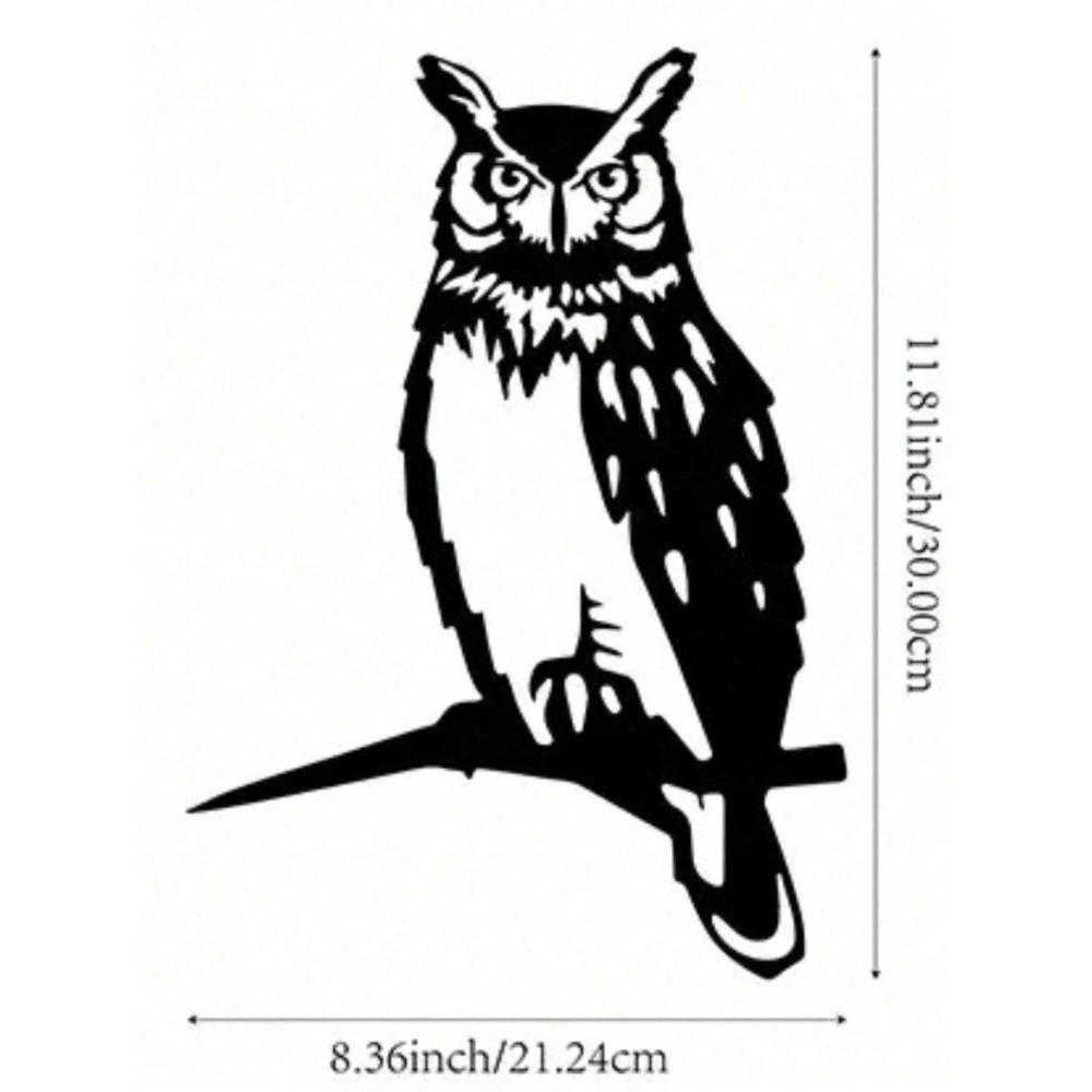 Wrought Iron Owl Sculpture Outdoor Weatherproof Garden Statue Patio Lawn Ornament Yard Art Wildlife Decor TY53054-0 разноцветный