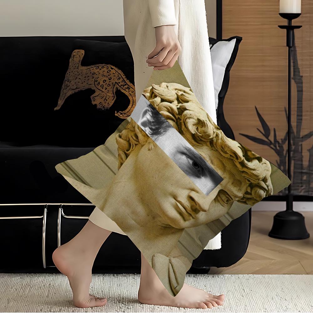 Sculpture David Popolo Art Cushion Cover Decorative Pillow Sofa Home Decor Case Pillow Cases