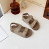 Top Options Retro Suede Leather Sprots Sandals for Children Classic Summer Engand Style Buckle Beach Platform Shoes Child I05308