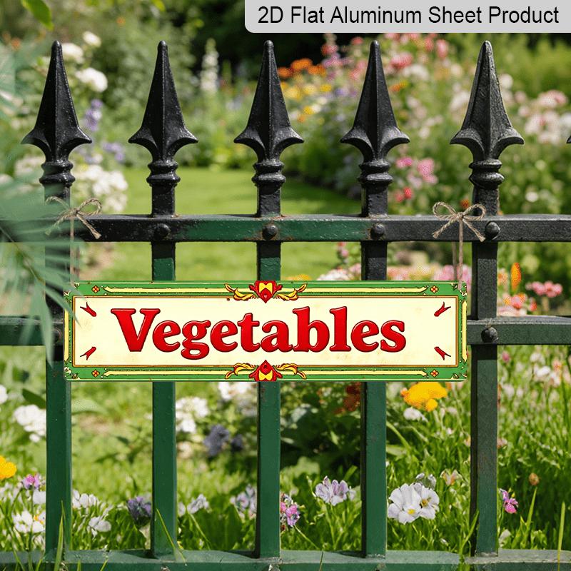 2D Flat- 1pc Vintage Vintage Vegetables Aluminium Decorative Sign |High-Quality Aluminum, Durable UV and Corrosion Resistant, Ideal for Cafes, Bars