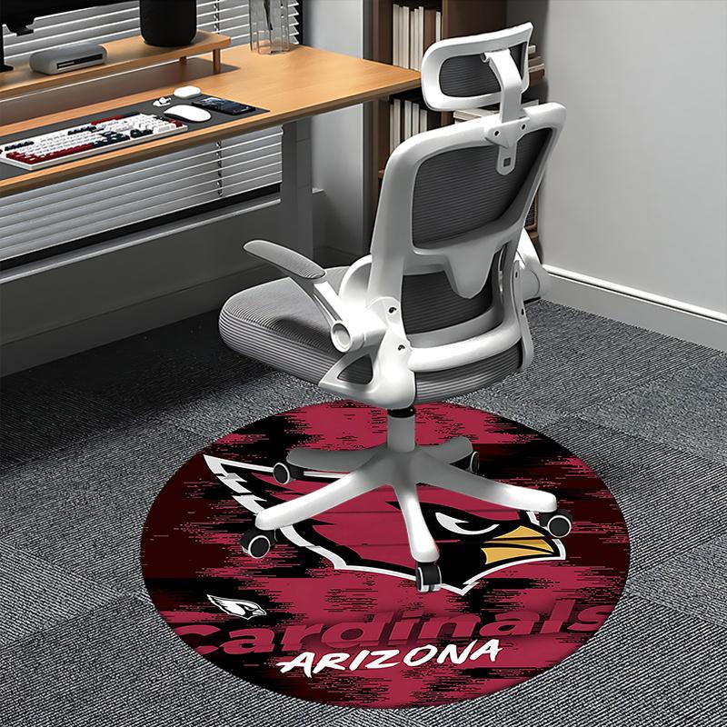 

Arizona Cardinals,NFL Logo Chair mat Round Rug-Office carpet, Machine Washable, Non-slip, Suitable for Living Rooms, Bedrooms, Entryways, an 80cm by 80cm
