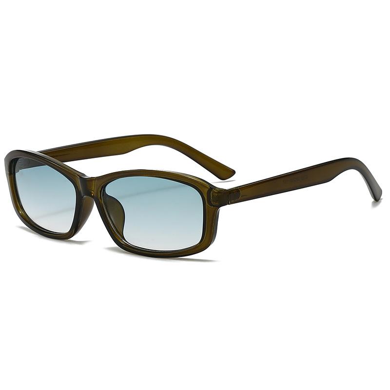 Retro Simple Square Full Rim Fashionable Sunglasses for Women Men Outdoor Sun Protection Vacation Driving Trendy Glasses