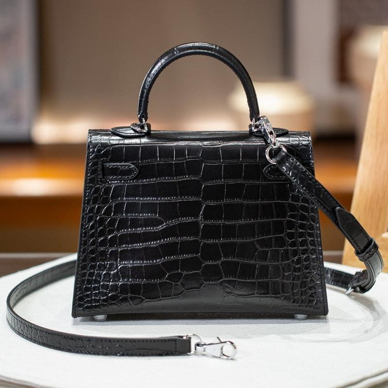 2025 New Genuine Leather Women's Bag EP Palm Pattern 19+22+25 Leather Kai Li+Fashion Handheld Single Shoulder Crossbody Bag