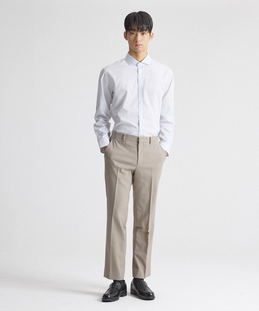 STCO 31% Extra Fine Wool Formal Pants Beige (Classic Fit)_Sslva61Csd