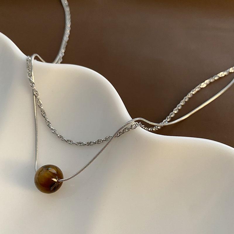 Women's High-End Tiger Eye Clavicle Necklace - Light Luxury Y2K Sweater Chain