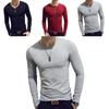 Elegant Solid Color Slim Fit Long-sleeved T-shirt For Men Fashionable And Comfortable