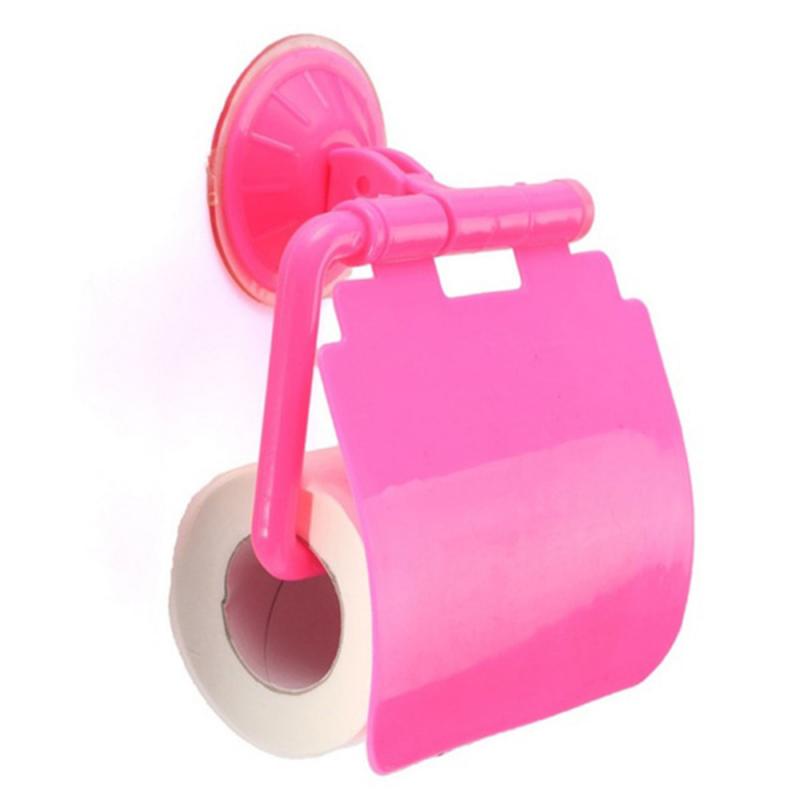 Plastic Suction Cup Toilet Paper Holder Bathroom Wall Mounted WC Paper Phone Holder Shelf Towel Roll shelf Bathroom Accessories