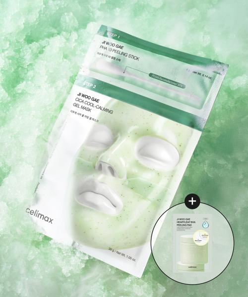 Celimax Erase Cica PHA Peel Two-Step Gel Mask 4ea [+2 Erase Pads Gift] NONE