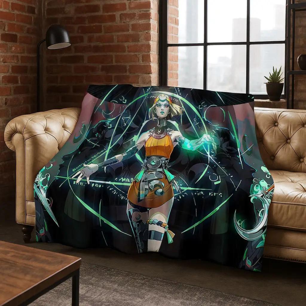 D Classics Game Hades Cartoon Flannel Blanket Cozy Soft Throw for Home Bedroom Bed Sofa Picnic Cover Gift for Kids