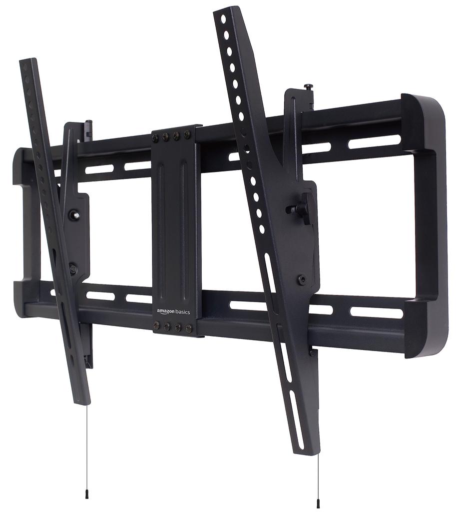 Amazon Basics TV Wall Mount with Tilt and Leveling Post, Fits 32-86 Inches, Black