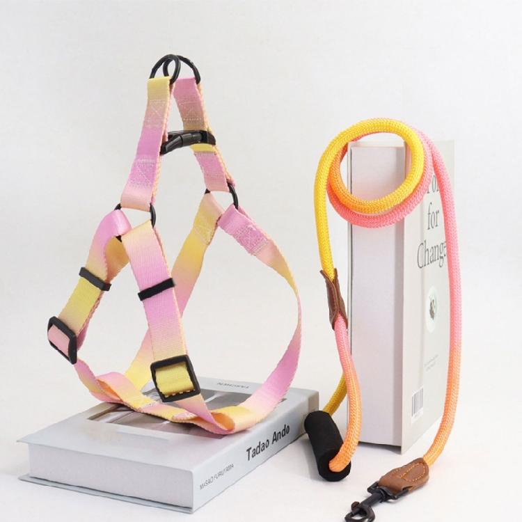 Dogs Harness & Leash Colorful Small Medium Dog Chest Belt Colorful Harness Rope