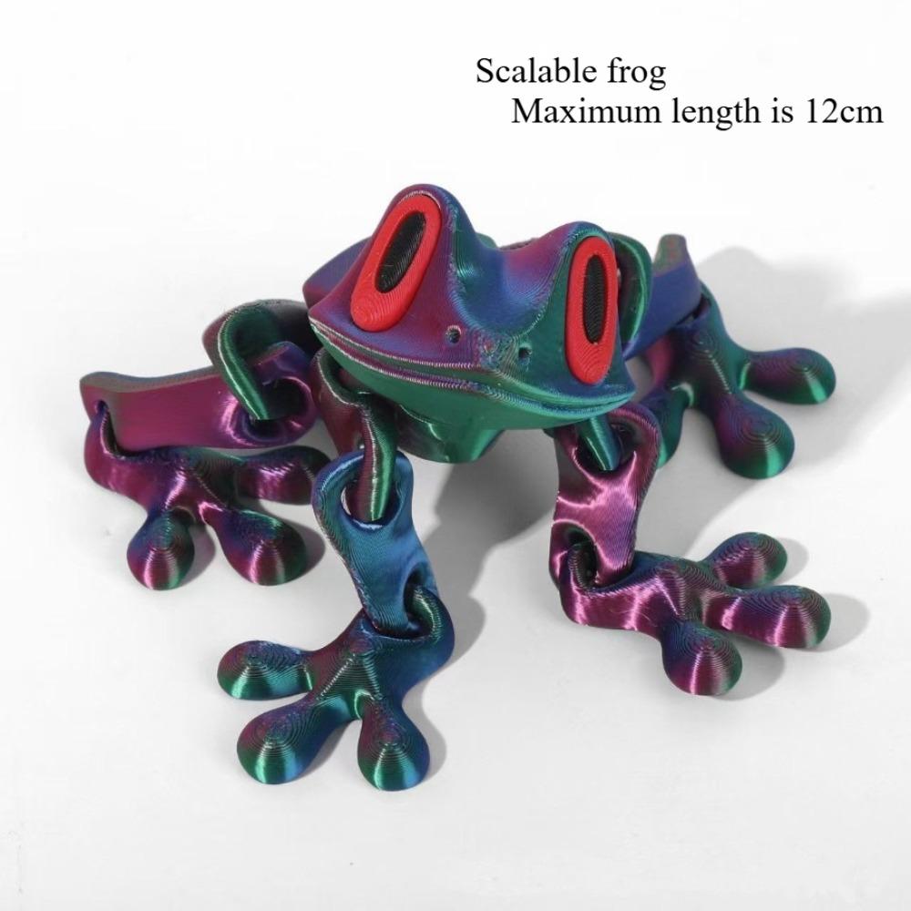 3D Frog Refrigerator Magnets Set Creative Funny Lifelike Design Cute Whiteboard Stickers Kitchen Decor Decals