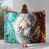 Classic Game Genshin Impact Cartoon Flannel Blanket,Ultra Soft Warm Plush Throw for Home Bedroom Bed Sofa Cover Office Camping