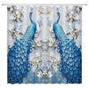 Tende da Doccia in Tessuto Impermeabile con Fiori Vintage Disegnati a Mano per Bagno, Tende da Bagno con Magnolie Decorazione Vasca da Bagno con Ganci