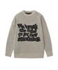 STANDARDERROR 87-Stan191 Art Lettering Oversized Jacquard Knit Gray