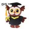 Graduation Owl Bear Doll Cute Plush Class of 2025 Gift for Her Him Personalized School Stuffed Animal Mini Doctoral Hat Design Graduation Decorations