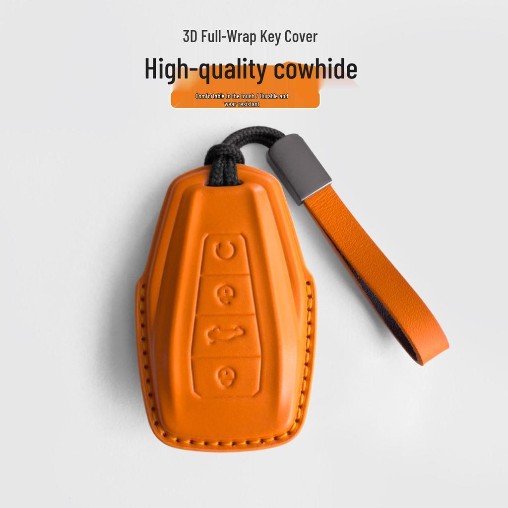 Geely Xingyue L 2026 Genuine Leather Key Cover for Haoyue L, Boyue L, Xingrui Models