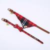 3 Piece Bowtie Dog Collar And Leash Set, Adjustable Plaid Dog Bowtie Collar Set