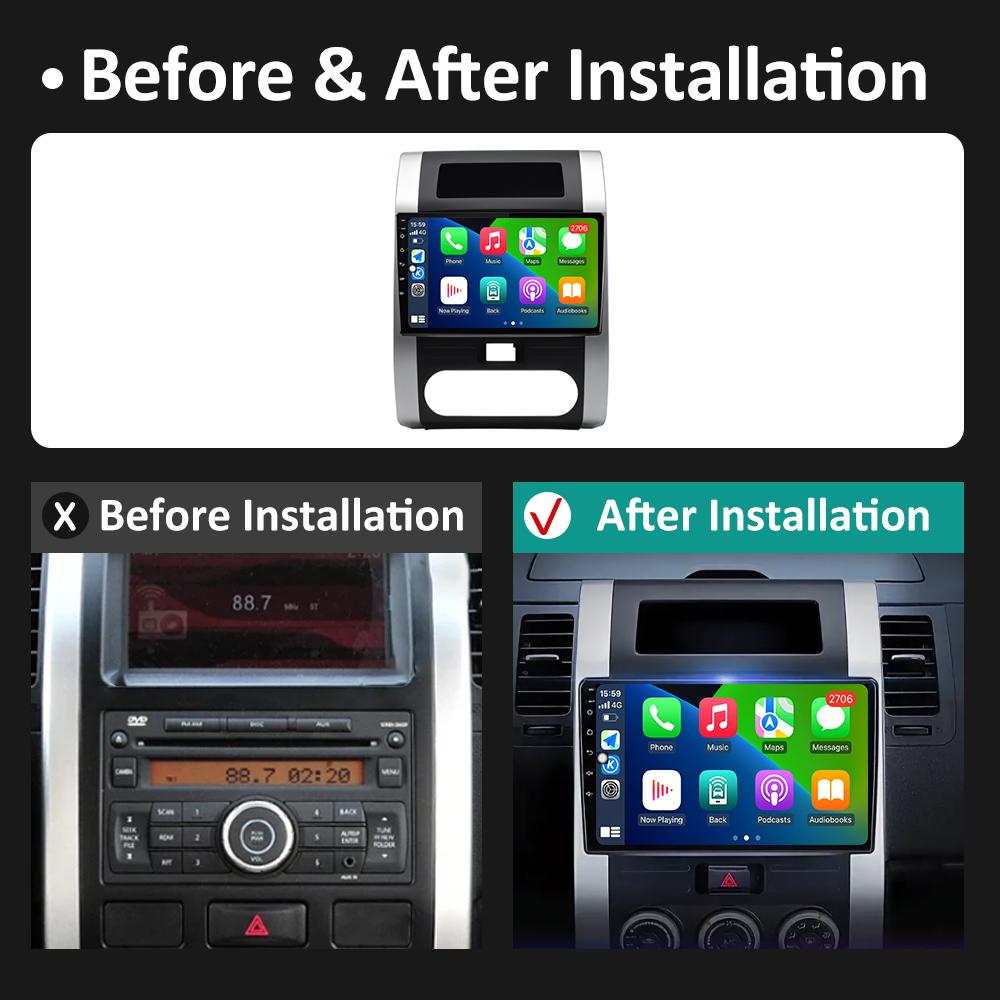 For Nissan X Trail T31 2007 2008 2009 2010 - 2013 Android Smart System Bluetooth GPS Navigation Autoradio QLED IPS Screen WIFI