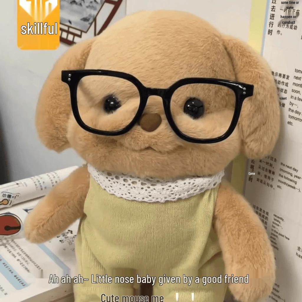 Senbei Poodle Plush Toy - Cute Dog Doll for Girl's Birthday Gift