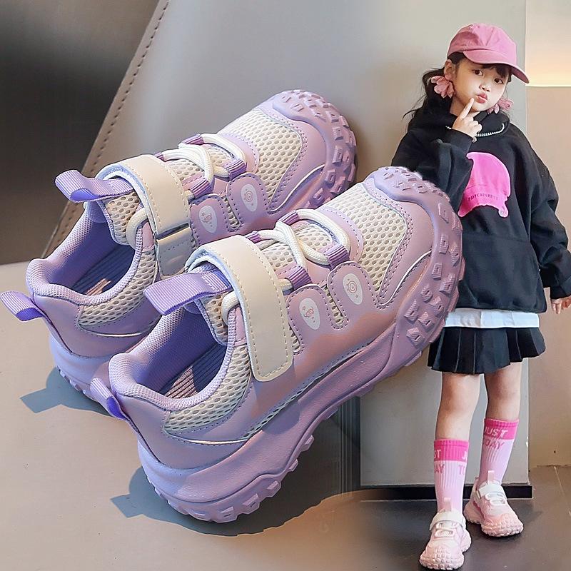 Autumn Student Sports Shoes for Girls, Casual Mesh, Breathable and Lightweight Running Shoes for Boys, Big Kids Shoes