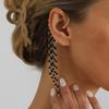 Non Pierced Metal Tassel Ear Hook Earrings 1Pair Without Ear Hole Elegant Fashion Jewelry for Women Work Attire