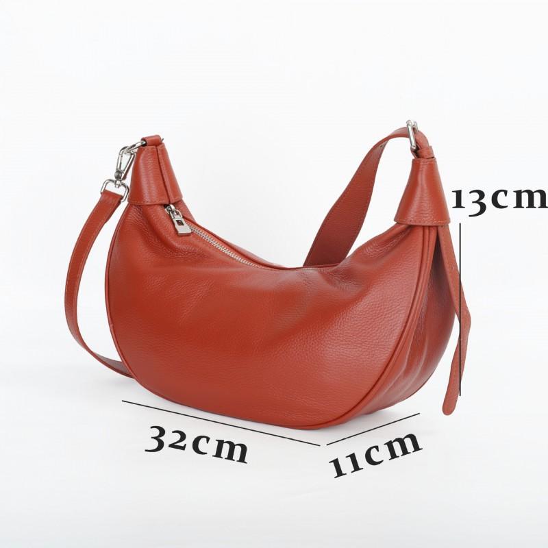 Bag First-layer Cowhide High-quality Niche Casual Croissant Genuine Leather Women's Large-capacity Cross-arm Dumpling