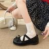 Black French Ballet Style Square Head Shallow Mouth Flat Sole Shoes Women's Summer 2025 New Skirt Versatile Mary Jane Shoes